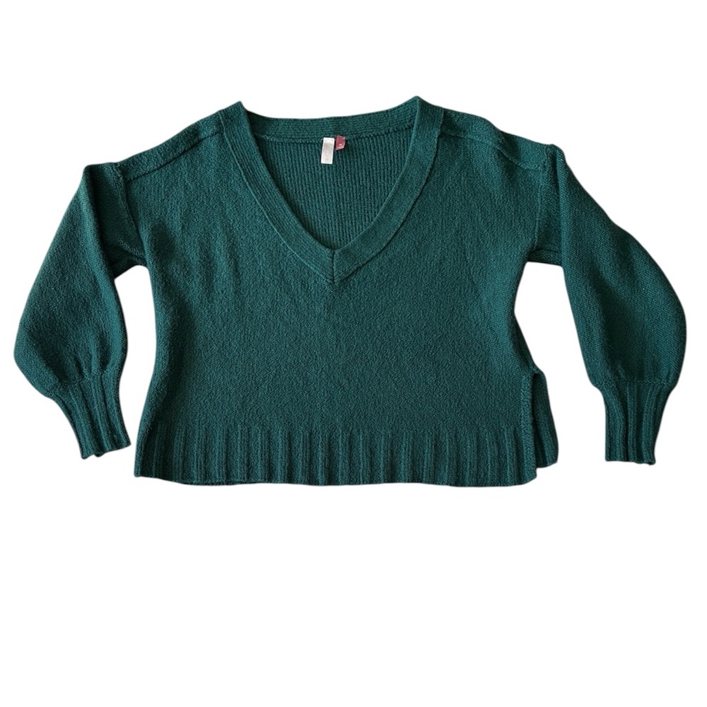 Pilcro Anthropologie Women’s Green V-Neck Sweater Size XS